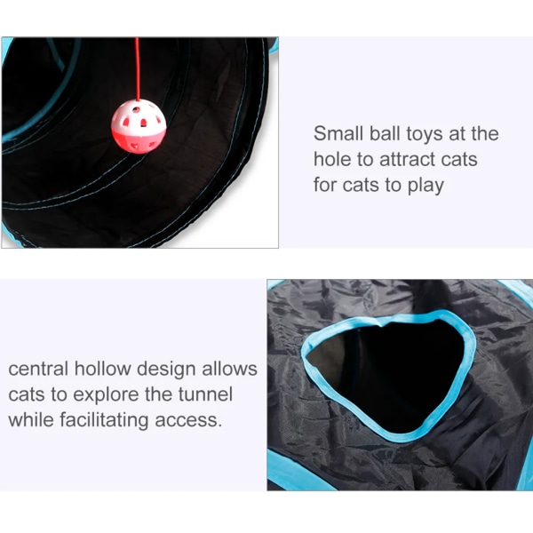 Cat Tunnel 5 Way Pet Play Tunnel Hopfällbar Tunnel Toy Katt Hund Kanin Pet