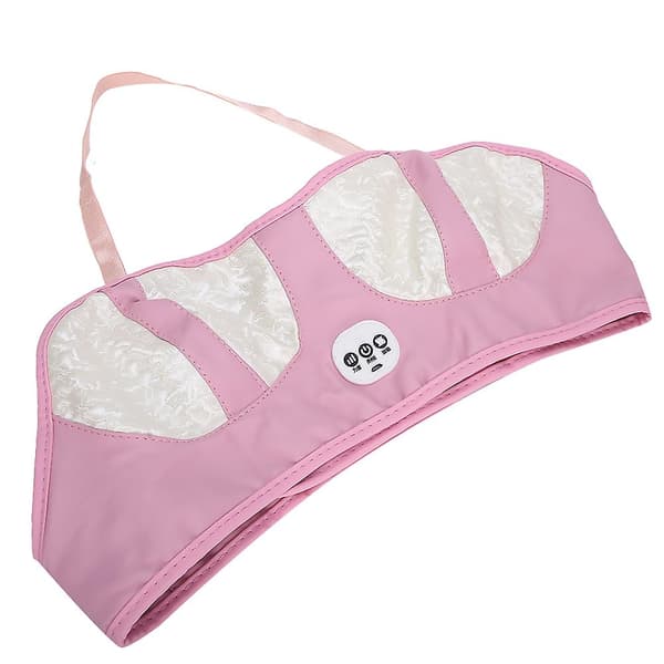 Brystforstørrende Vibrations BH Massager Elektrisk Brystmassage Apparat (Pink/Hvid)