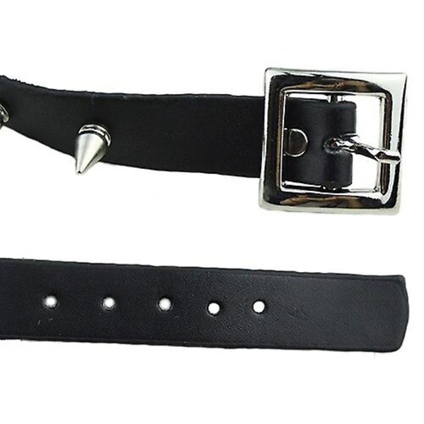 Hot Punk Spike Läder Choker Kvinna Man Halsband Halsband Punk Tone Torques Nitar EMO Metall Gotisk 7ENT BCU6