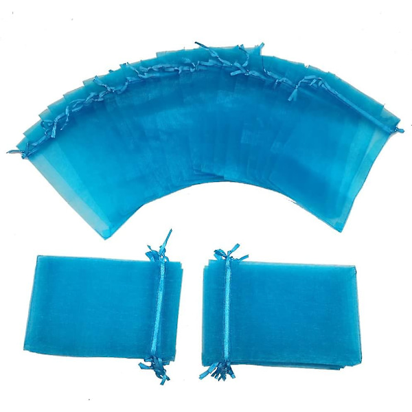50 kpl suurta läpinäkyvää organza-lahjapussia 6,6x9'' koru- ja karkkilahjapusseja minipullo