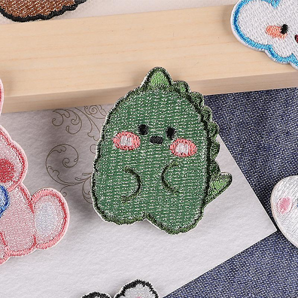 Dww-Pakke med 10 stryge- eller sy-på broderede patches