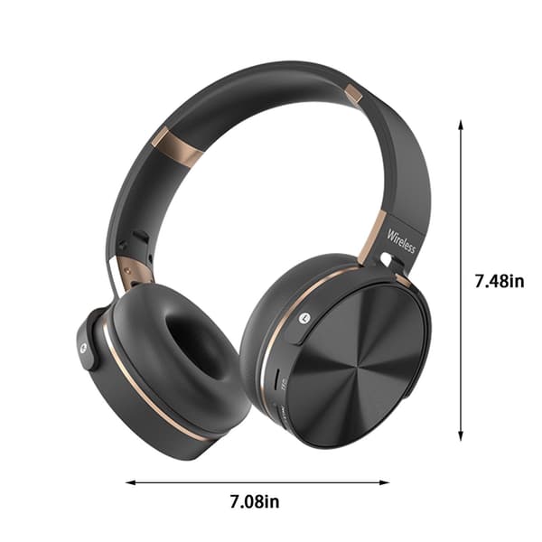 Headset Bluetooth trådløse hodetelefoner med støyreduksjon (svart)