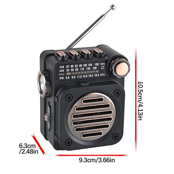Udsalg Radio Mini Multi-Band Fm/Am/Sw Multifunktionel Bluetooth Plug-In Lille Højttaler