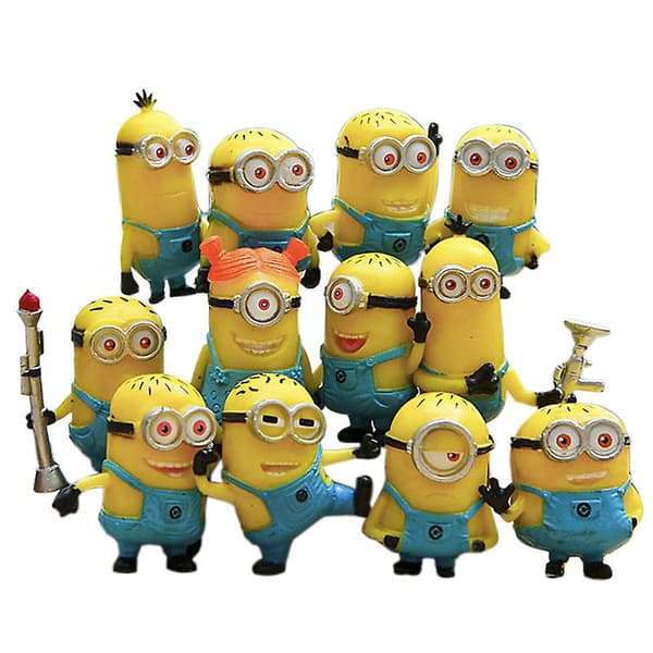 Weitengs Grusomme Mig Minions Rollefigur Display Legetøj PVC 12 stk. Sæt Gul