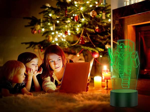 3D nattlys 16 farger illusjon bordlampe med R