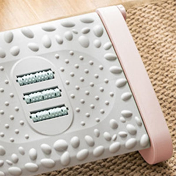 Kompakt fotpall i plast med massagefunktion - Rosa