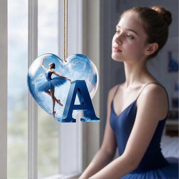 Balettdansare akrylprydnad julklapp lätt söt 8 cm slät E