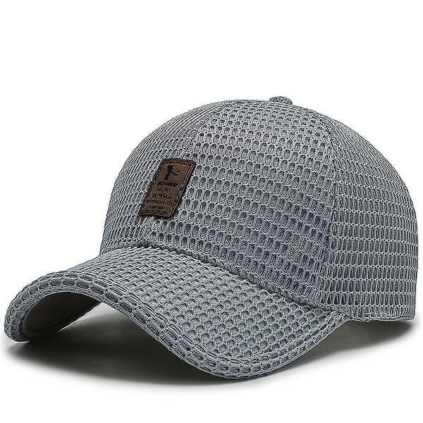 Sommer Mesh Baseball Cap Trucker Mesh Lue Baseball Cap Menn Kvinner Utendørs Sport (lys grå)