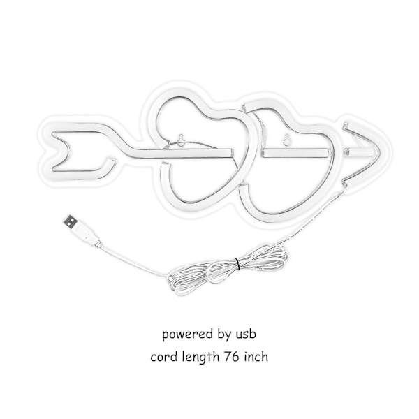 2024 Led Amor Neon-kyltit Sydän Punainen Neon-seinäkoriste Neon-kyltti Usb-virta Yövalo Makuuhuoneeseen Baariin
