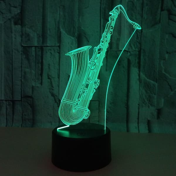 3D Lampe Illusionsnattlys Dimbar 16 Farger Cha
