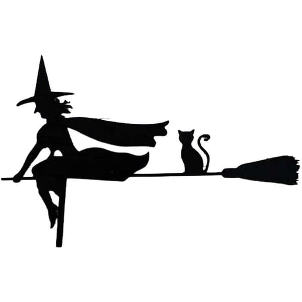 Heksedekorasjon i tre til dørhjørne, Halloween-dekorasjon, Husdørdekorasjon