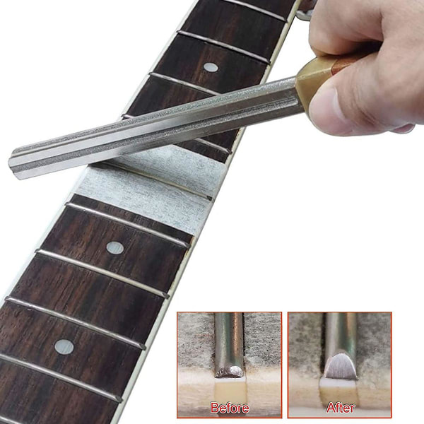 1- set gitarrbandfil i rostfritt stål - för luthiers och gitarrister