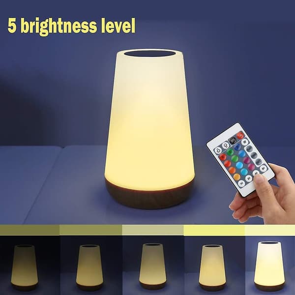 LED Natlampe: Berøring, Genopladelig, Farveskiftende