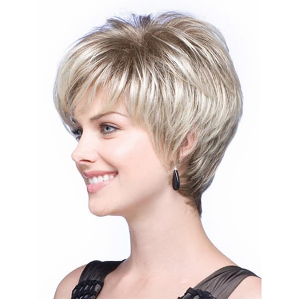 Kvinder Damer Kort Paryk Pixie Cut Parykker Lagdelt Syntetisk Hår Fluffy Daglig Paryk