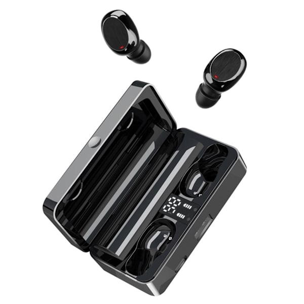 Langattomat nappikuulokkeet, Bluetooth 5.3 -kuulokkeet latauskotelolla, korvanappikuulokkeet, melunvaimennus, mikrofoni, LCD-näyttö, urheiluun/työhön