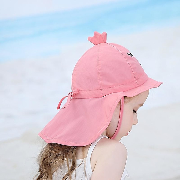 Dww-XL-UPF50+ Flamingo Hat for Babies and Children Adjustable | Covers Children's Head & Neck All Day