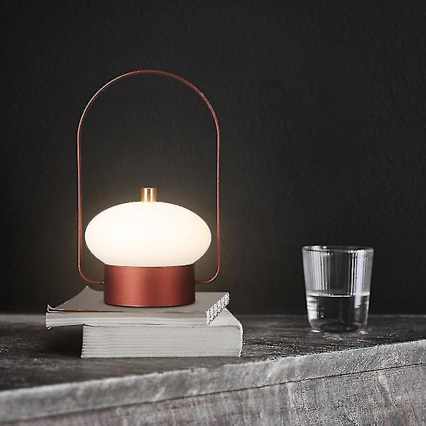 Bærbar nattlys utendørs atmosfærelys Praktisk lading Dekorativ bordlampe Kreativ gave Nattlys（romgrå）