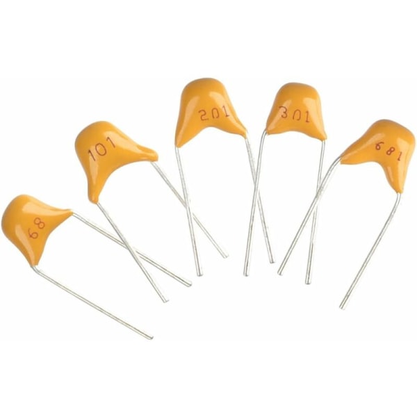 450 st 50V 10pF-100nF monolitisk kondensator - multimonolitisk keramisk kondensator (gul)