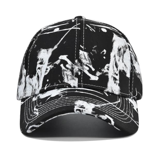 Ny Tie-dye Baseball Cap Tryckt Peaked Cap Par Sol Visir Solhatt Engelsk Bokstav Kamouflagehatt