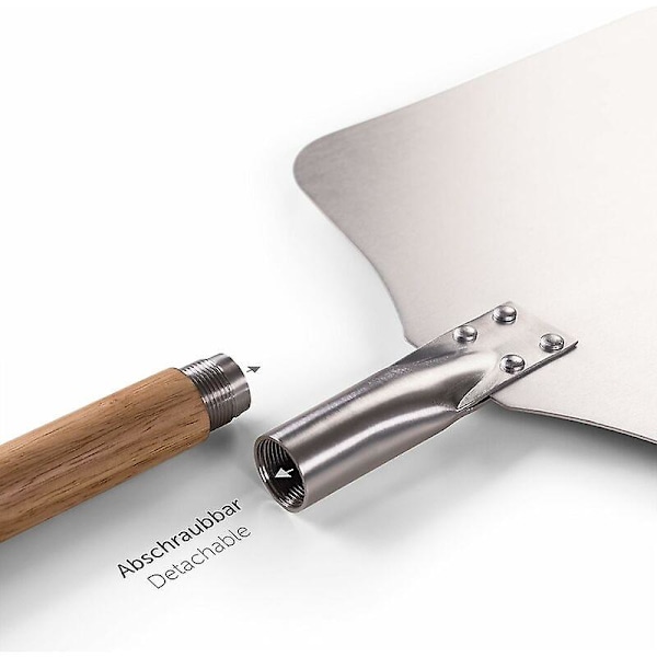 Pizzaspade - Professionell Autentisk Bakspatel - Högkvalitativ Pizzaspade - Aluminium och Trä Pizzaspade Mejsla Total längd ca 65cm