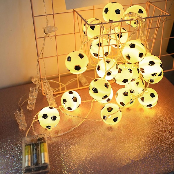 3m LED Fodbold String Lights Garland USB-drevet Fodbold Julelys