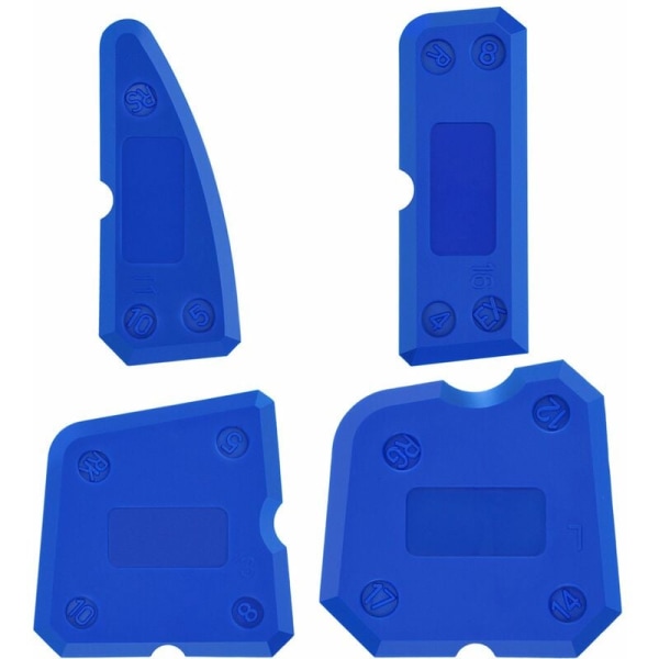 4-pack silikonfogverktyg för silikontätningsfinish (blå)