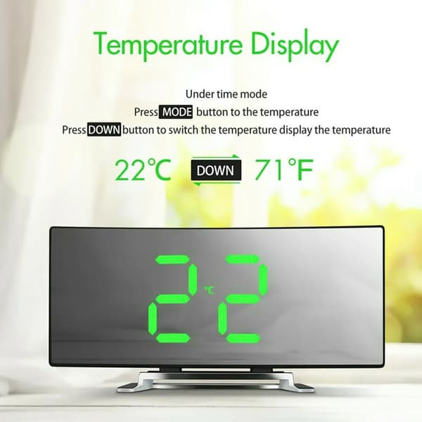 Växande LED digital väckarklocka, snooze, LED-display, väckarklocka, bordsklocka