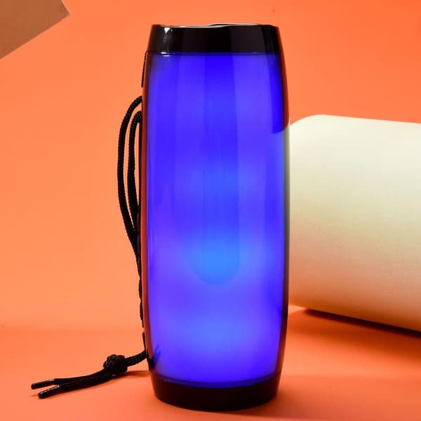Bluetooth-højttaler LED-natlys Melodi Blændende lys Udendørs Subwoofer Natlys (Sort)