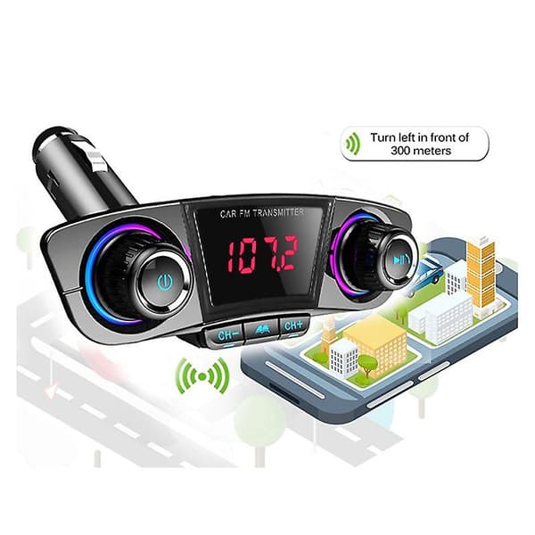 Dobbel USB Multifunksjonell Bil FM-sender Mp3 Bluetooth-spiller Billader Bluetooth Handsfree FM-sender