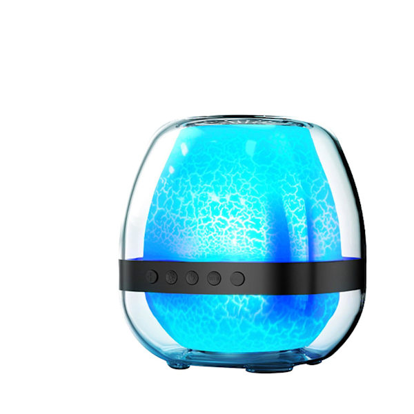 Højttalere Bluetooth Trådløs Bluetooth Højttaler, Subwoofer, Fuld Skærm Farve Lys, Udendørs Bærbar Hjem Integreret Lydsystem Udsalg(Sort)