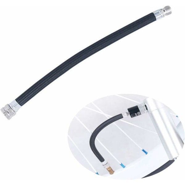 Flexibel slangadapter, högtryckspumptillbehör, hållbar cykelpumpförlängningsslang för Schrader-ventil