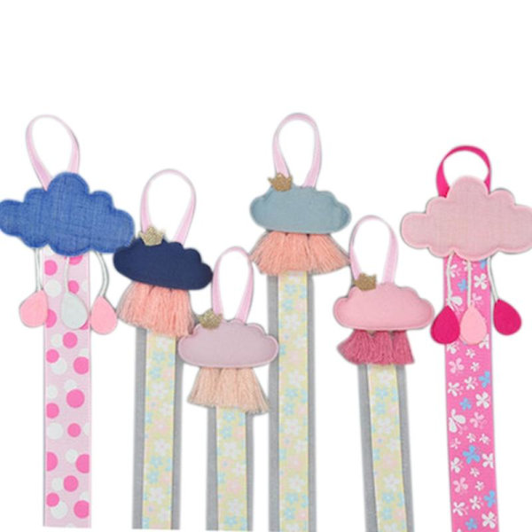 Pige Baby Ribbon Hængende Hår Bånd Hovedbånd Klip Organizer Sky Tassels Holder