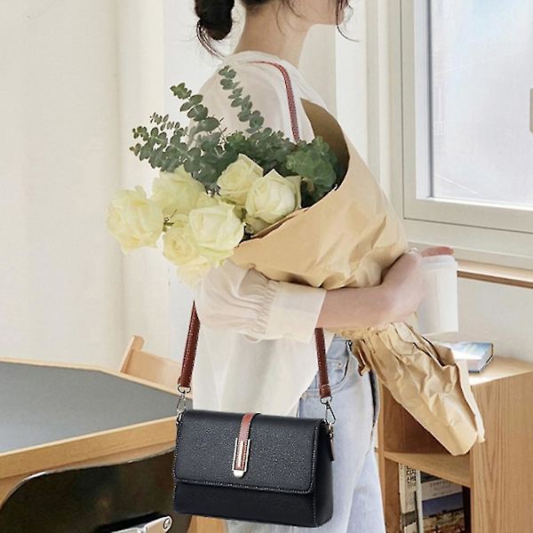 Blød PU læder dame crossbody skuldertaske（A）