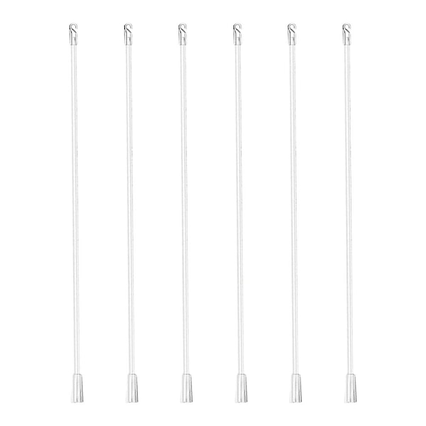 6 Pcs Vertical Blind Wand Venetian Blinds Pulling Rod Plastic Curtain Vertical Wand（30.5X1CM，White）