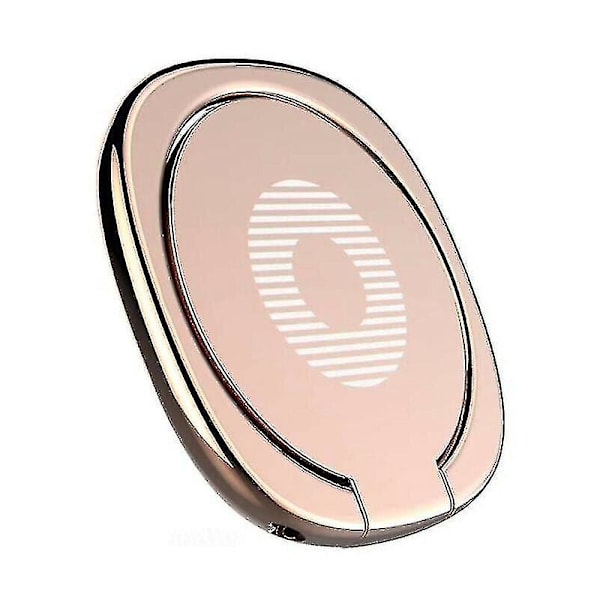 (Rose Gold) Magnetisk Mobiltelefon Skrivebordsbeslag 360rotation Ultra Tynd Ring Telefonholder