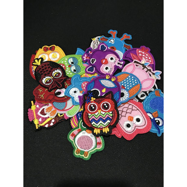 Dww-24PCS - ugle dyr børn - flere valgbare farver - af catch-the-patch patches broderede applikationer broderi stryge-på