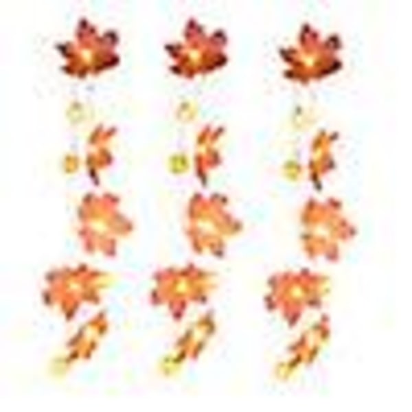 Maple Lantern String Halloween Garden Party Room Decoration Lights（Yellow）