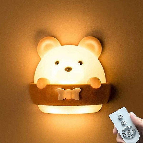 Led Liten Nattlampa Laddningsplugg Elektrisk Fjärrkontroll Sovrum Sänggavel Hålfri Ögonskydd Vägglampa