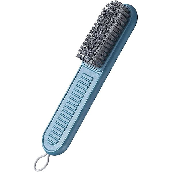 Skrubborste Hushållstvätt Skrubborste för Skor Kläder Sneaker Bärbar Mjuk Plast Rengöringsborste med Bekvämt Grepp (Blå)20*3.8CM
