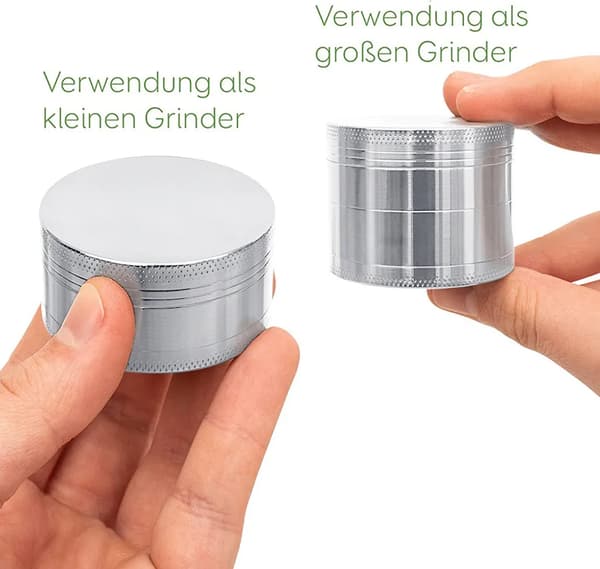 Pollenkvarn Krydda, Örter, Örter, Set om 4 med Pollenskrapa