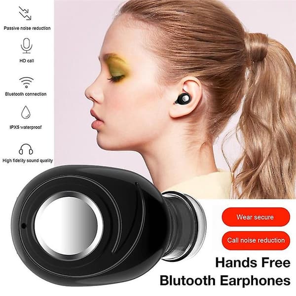 Sport-hörlurar Bluetooth-headset Hifi X8mini Tws-hörlurar Mini-headset Mini Tws Trådlös Vit