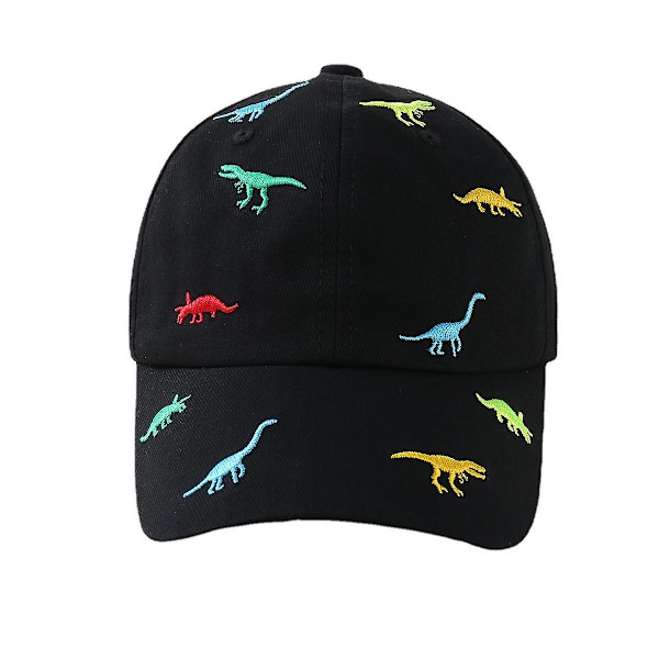 Dww-Svart-Barn Solhatt Dinosaurie Baseballkeps Sommarhattar Justerbar Pojke Flickkeps