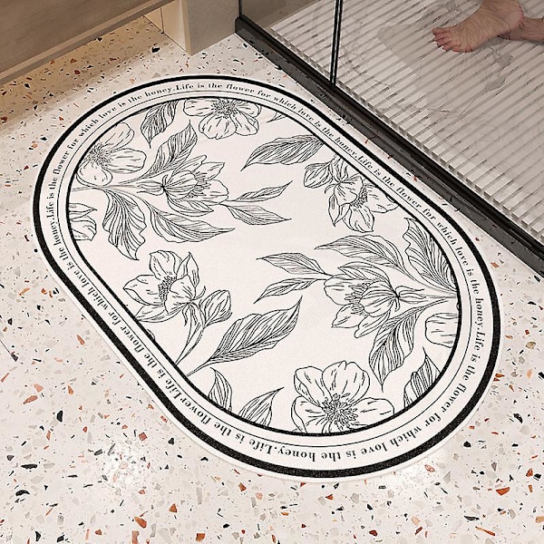 Pehmeä piimaa imeytyvä lattiamatto liukumaton kylpyhuoneen jalkatyyny nopeasti kuivuva liukumaton matto 24*35in60*90cm