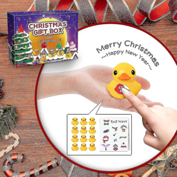 2023 Julekalender Blind Box Gave 24 Gitter Gummiande -c96