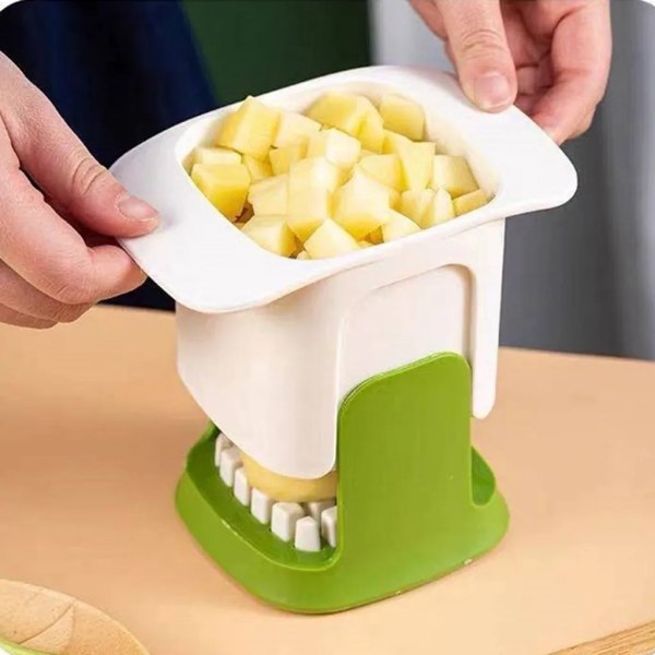 Multifunktionell Grönsakshackare Handpress Potatisskivare Köksredskap Mini Grönsaksskärare 15*10cm Vit