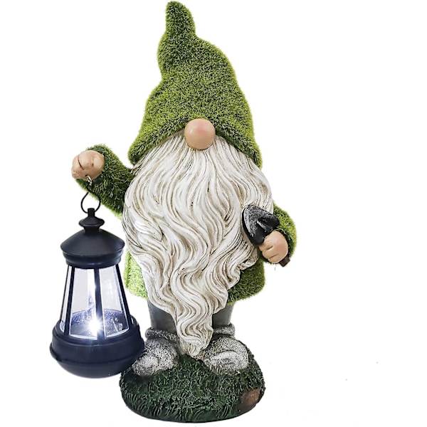 33cm Sjov Gnome Statue Udendørs Have Ornamenter, Vandtæt Harpiks Have Gnome Figur