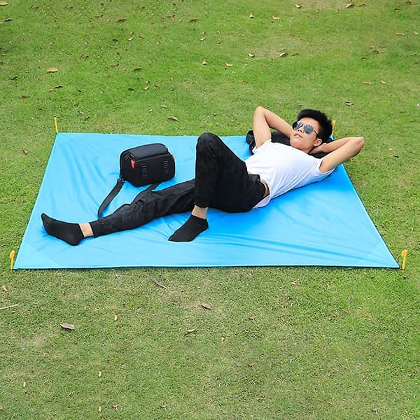Utendørs Camping Piknik Teppe Strandmatte（140cm*200cm，Rosa）