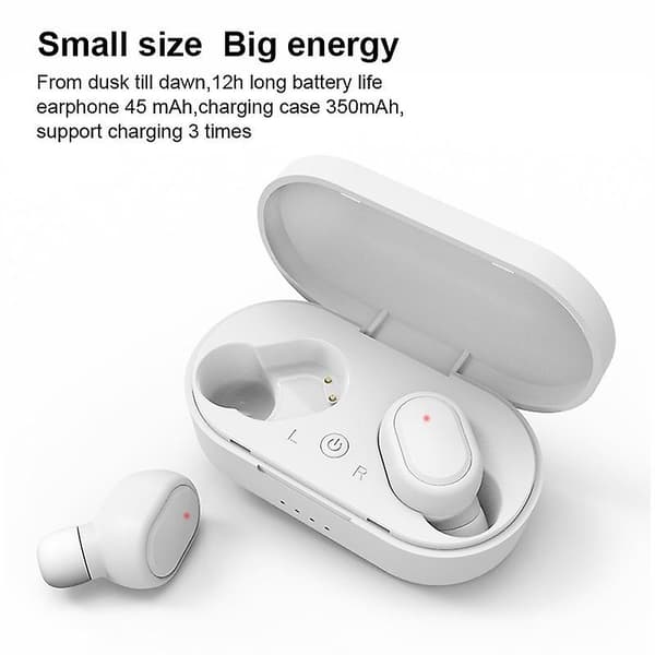 Trådløst Bluetooth-headset Sports Earphone Mini Earbuds Vanntett Headset Med Laderboks