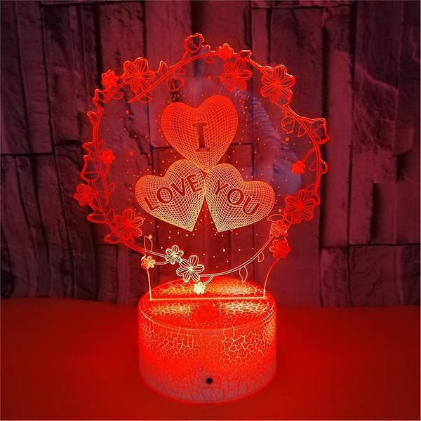 3D Illusion Lampe Farverige Skiftende Tilstande Nat Li