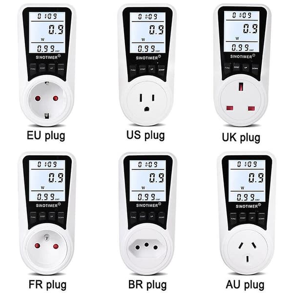 MSBD DDS109L Digital Energimåler Wattmeter Strømovervåkingsenhet Elektrisitet Kwh Strømmålingsanalysator - BR-plugg